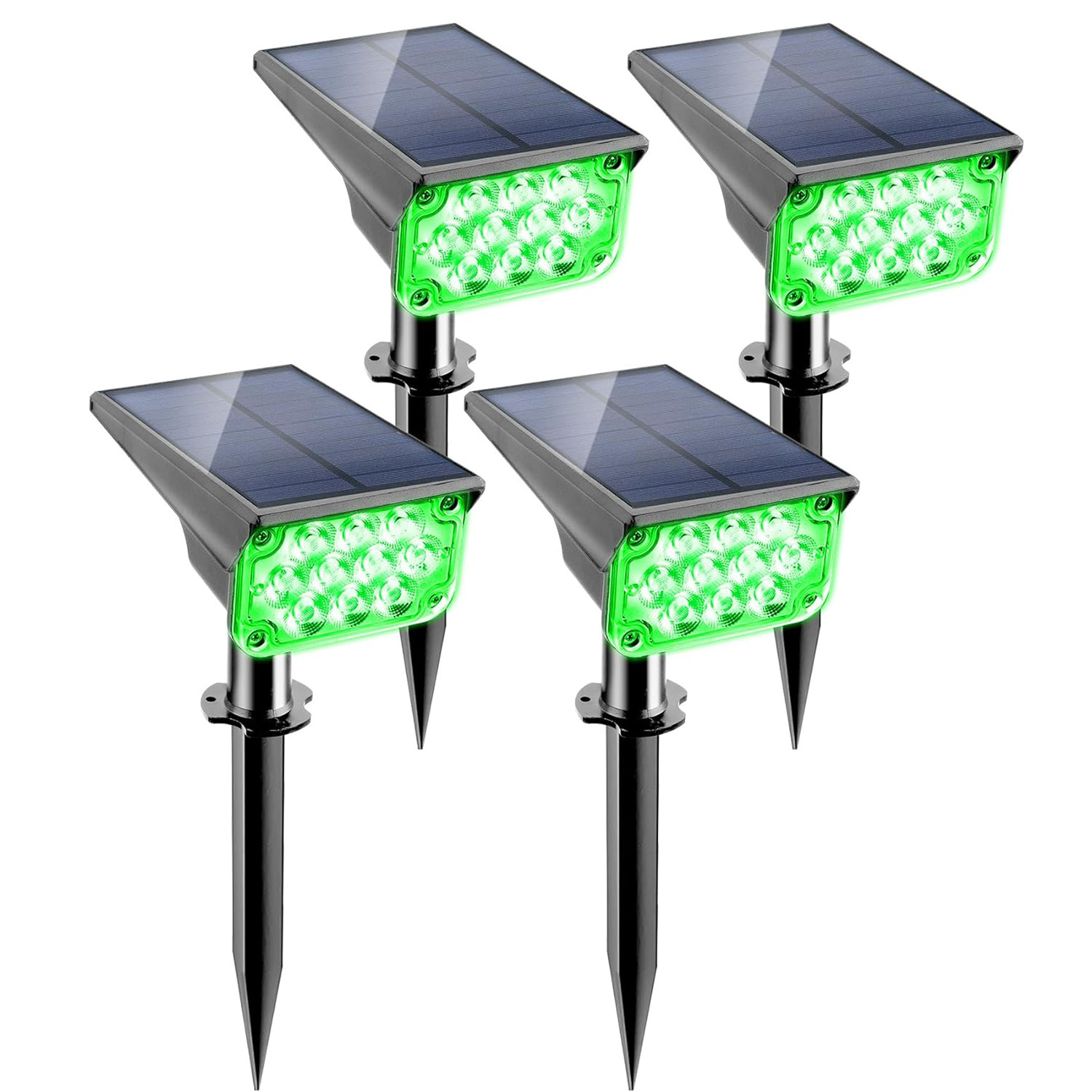 Wall Decor Lighting Tree - 4 stks Solar Spotlight Outdoor Tuin