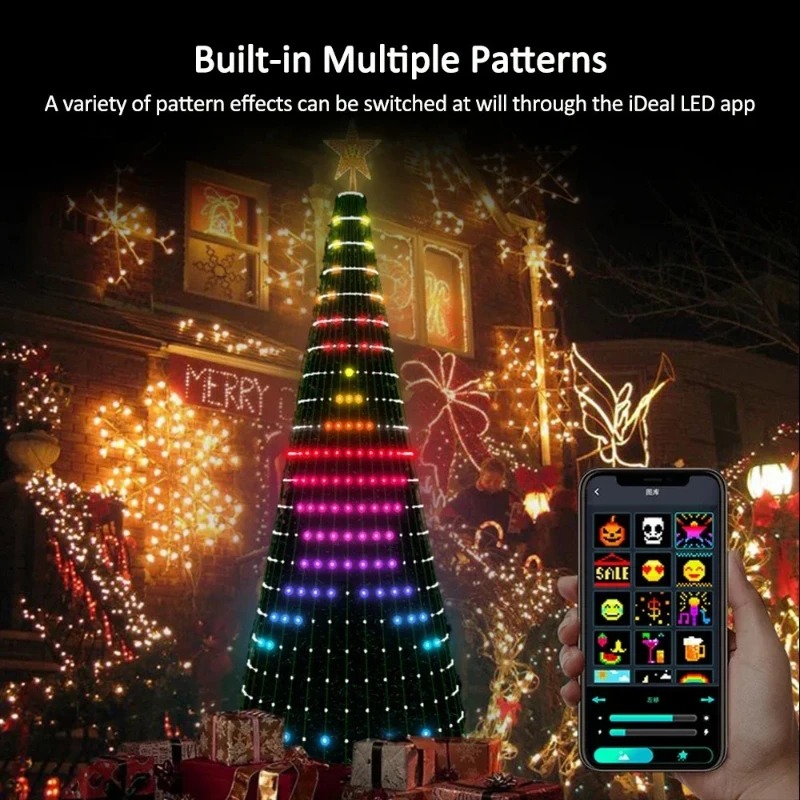 Home Decor Lighting Tree - Kerstster Boomverlichting RGB LED, Bluetooth APP-gestuurde