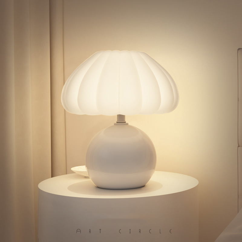 Mushroom Table Lamp - Crèmestijl Nachtkastje Lamp Franse Stijl Oogbescherming