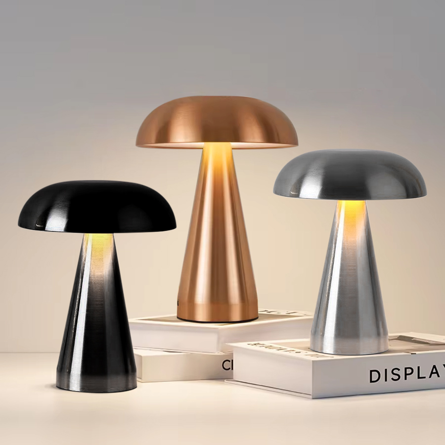 Mushroom Table Lamp - Retro LED-nachtlampje Paddestoel Aanraaksensor Bureaulamp 3-kleuren