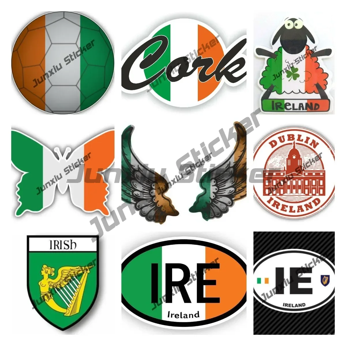 Decor Lighting Ireland - Ierland vlag vleugels creatieve motorfiets auto
