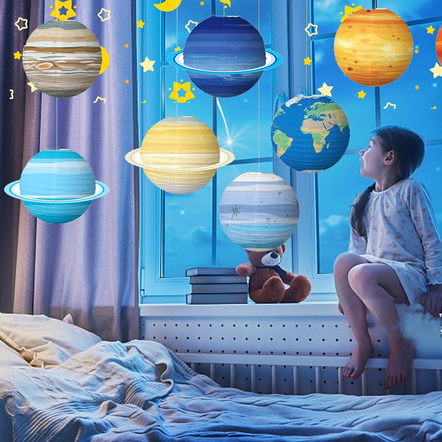 Lantern Paper Solar - 1 STKS Zonnestelsel Acht Planeten Papieren
