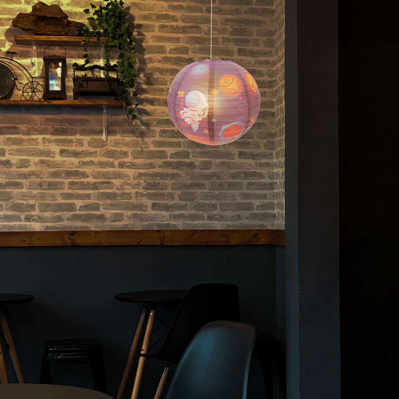 Lantern Paper Solar - 1pc Papieren Planeten Lantaarns Ruimtethema Feestartikelen