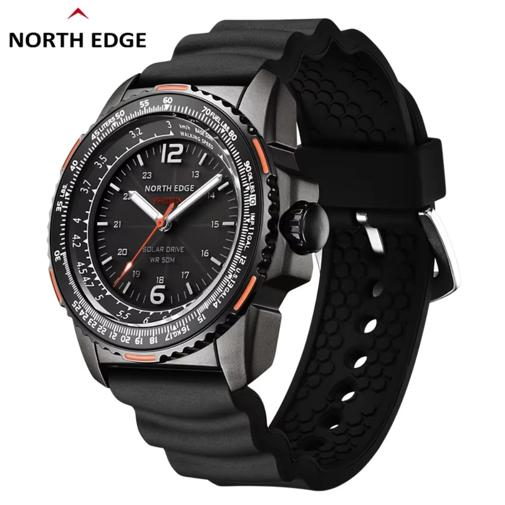 Lantern Paper Solar - NORTH EDGE PHOTON Digitale Militaire herenhorloge
