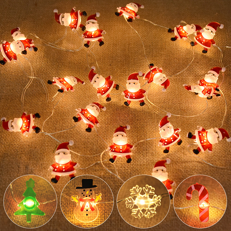 Home Decor Lighting Tree - 2M 20LED Kerstman Sneeuwvlok LED Light