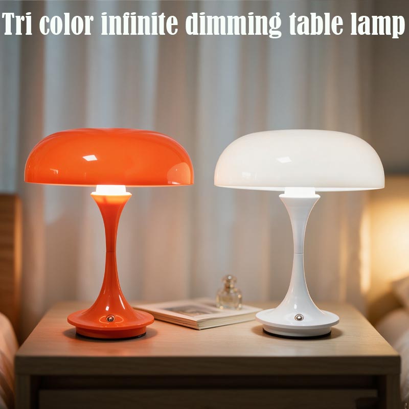 Mushroom Table Lamp - Retro paddenstoel tafellamp, oplaadbaar nachtkastje sfeerlicht,