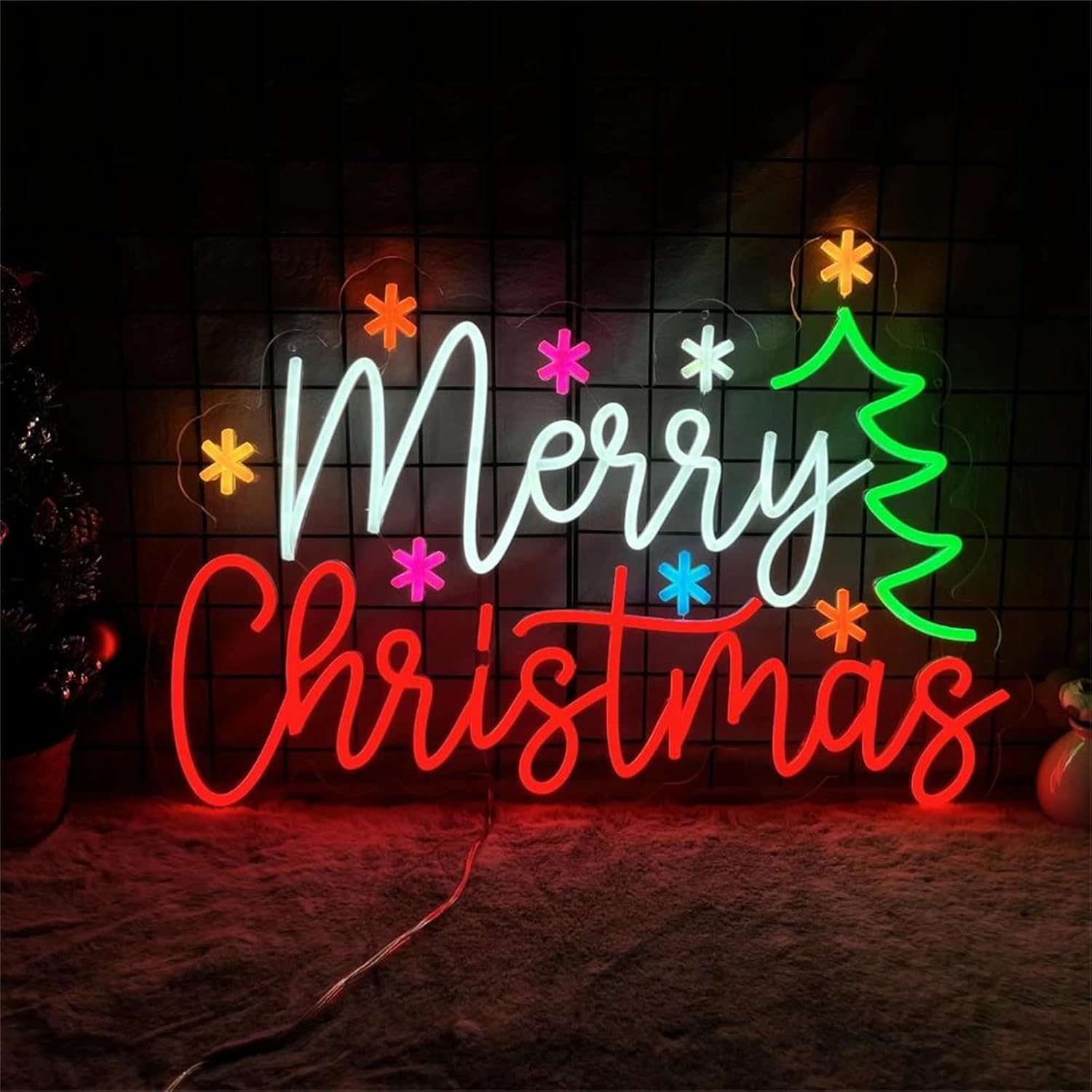 Vrolijk kerstfeest neonbord me - Wall Decor Lighting Tree recensie en prijs