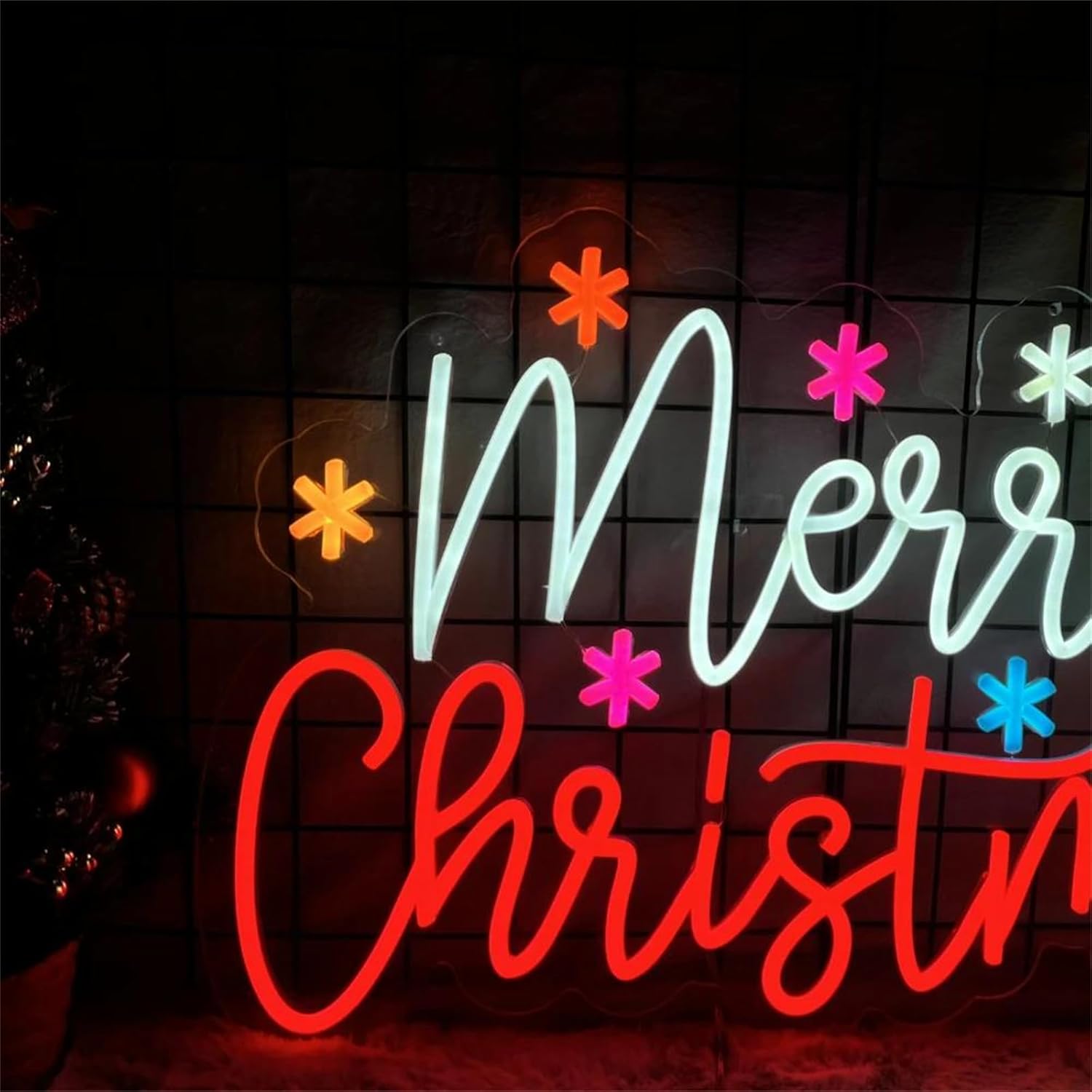 Vrolijk kerstfeest neonbord me - Wall Decor Lighting Tree recensie en prijs