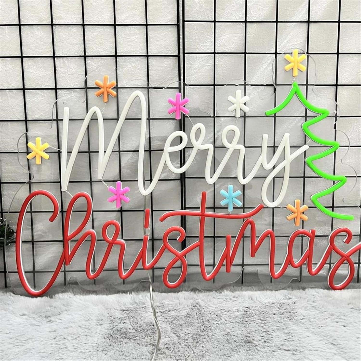 Vrolijk kerstfeest neonbord me - Wall Decor Lighting Tree recensie en prijs