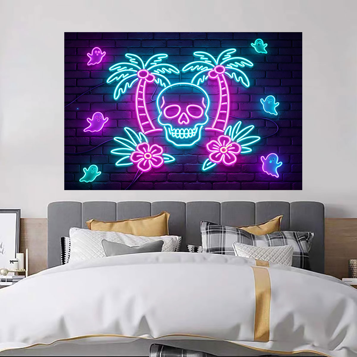 Neonlicht muursticker palmboom - Wall Decor Lighting Tree recensie en prijs