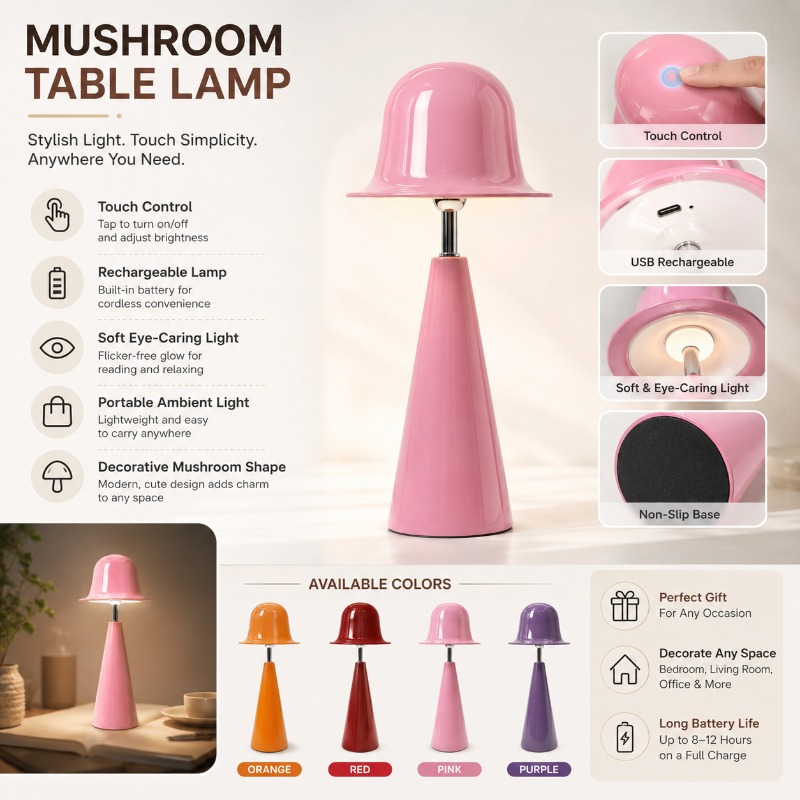 Moderne creatieve paddestoel t - Mushroom Table Lamp recensie en prijs