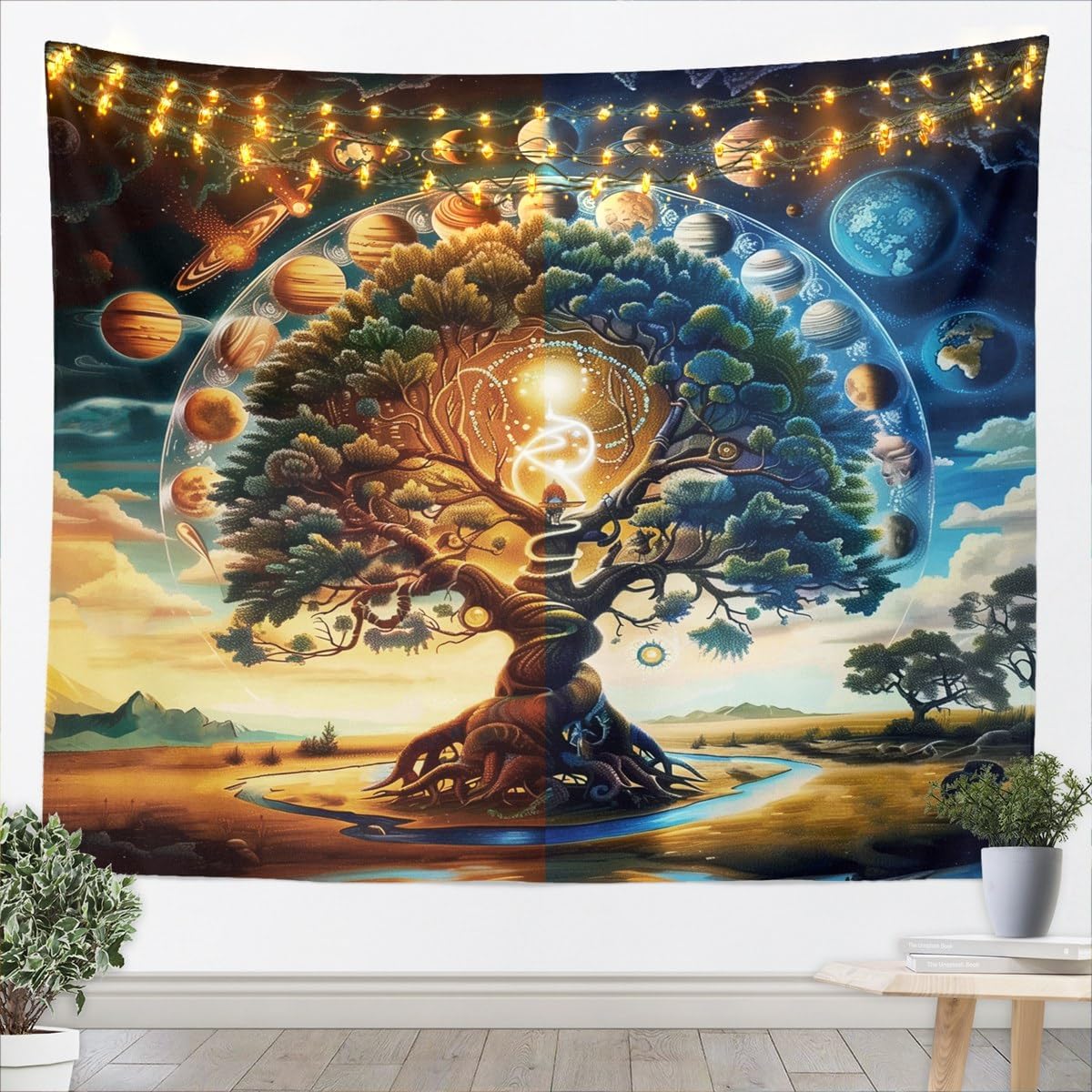 Luxe mystieke bosboom wandtapi - Wall Decor Lighting Tree recensie en prijs