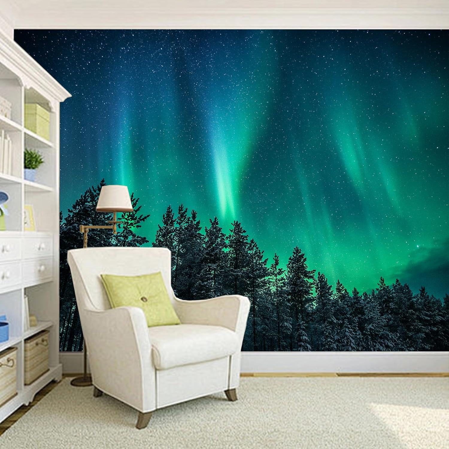 Grote Noorderlicht Wandtapijt  - Wall Decor Lighting Tree recensie en prijs