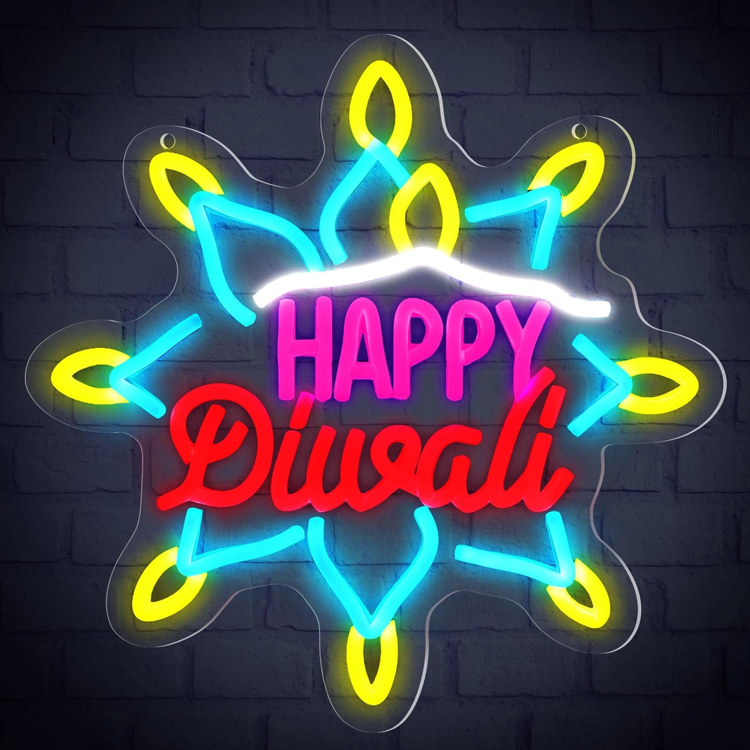 Gelukkige Diwali Neonreclame L - Decor Lighting India recensie en prijs