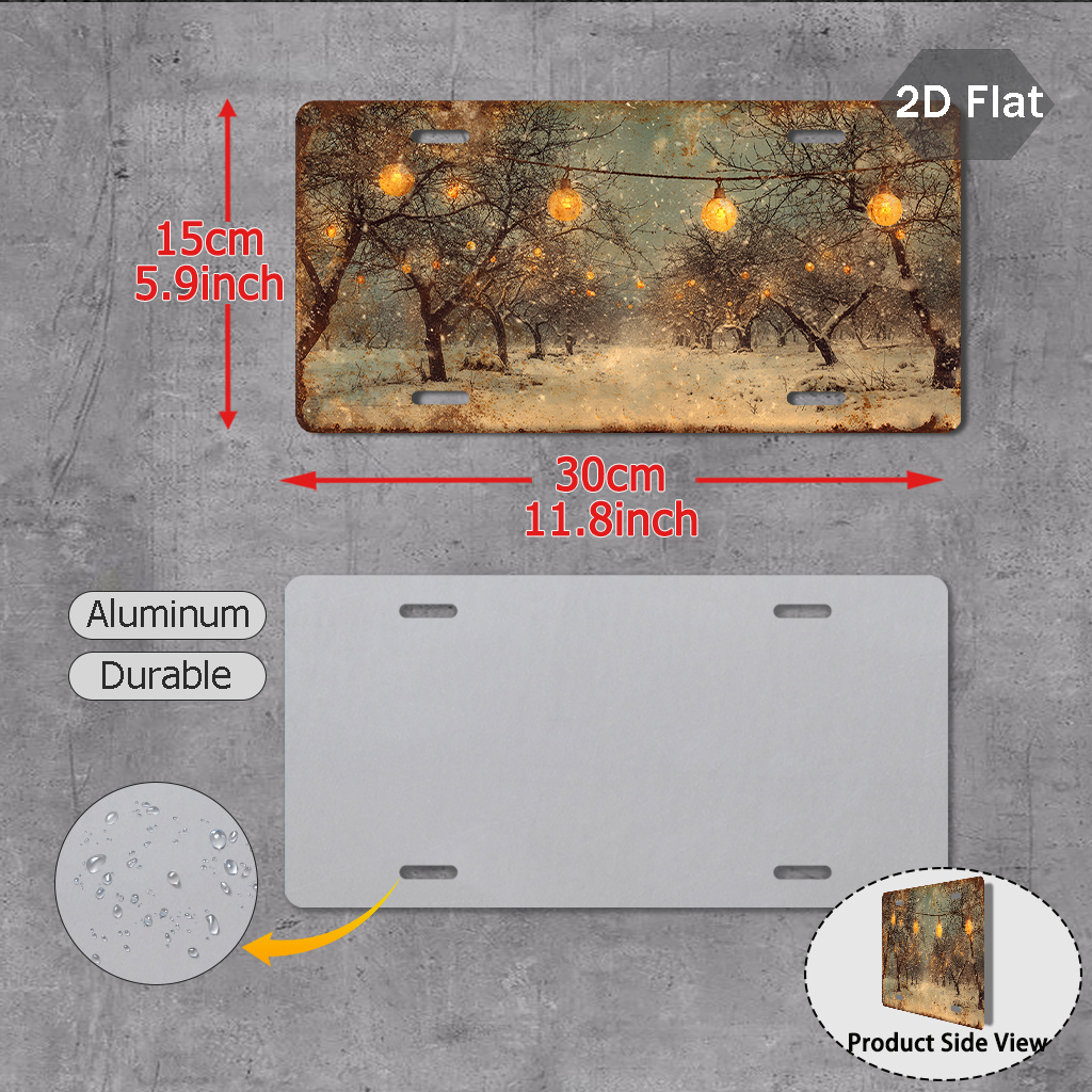 2D platte print winterlichtenk - Wall Decor Lighting Tree recensie en prijs